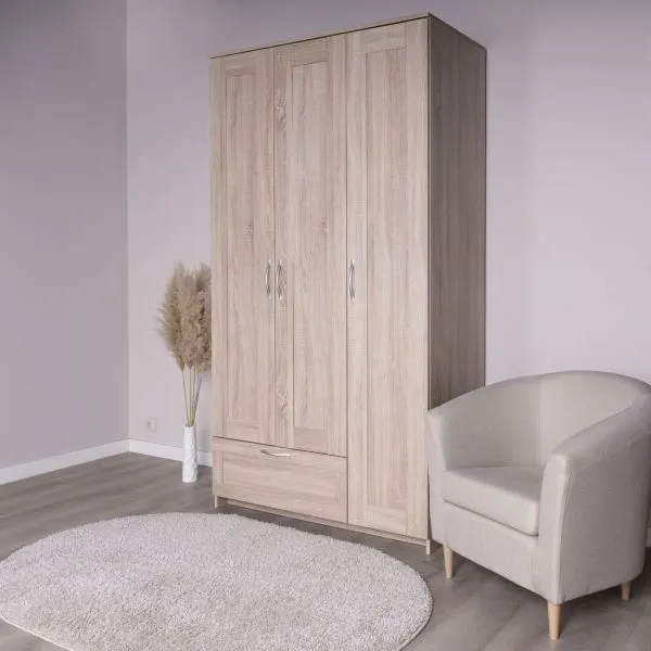 2.02.01.480.3 СИРИУС шкаф 3 двери и 1 ящик 117х59х220 сонома RU