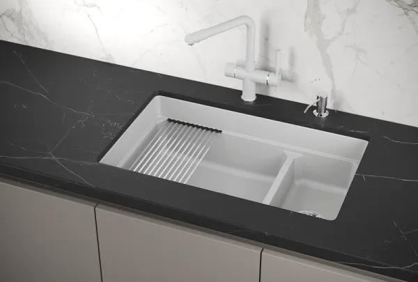 KS-7304U, АРКТИК (БЕЛЫЙ), кухонная мойка, кварц KS-7304U, АРКТИК (БЕЛЫЙ), кухонная мойка, кварц