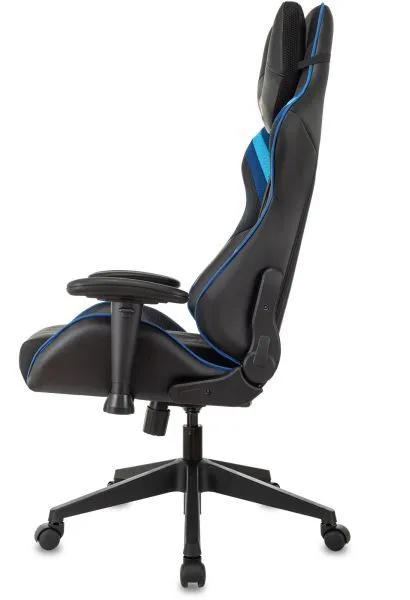 Кресло игровое Zombie VIKING 4 AERO черный/синий ткань/эко.кожа с подголов. крестов. пластик Кресло игровое Zombie VIKING 4 AERO черный/синий ткань/эко.кожа с подголов. крестов. пластик