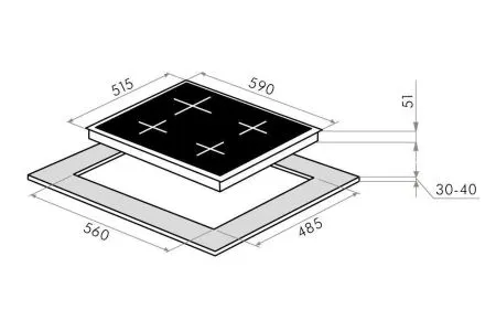 Комбинированная варочная панель MAUNFELD EEHS.64.3CS/KG Нержавеющая сталь Комбинированная варочная панель MAUNFELD EEHS.64.3CS/KG Нержавеющая сталь