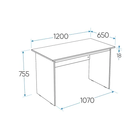 2.03.06.020.1 КАСТОР стол письменный 120х65 RU белый