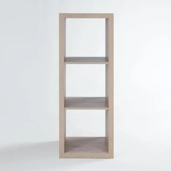 S00616 Фора 3 стеллаж 112х41х38, дуб беленый