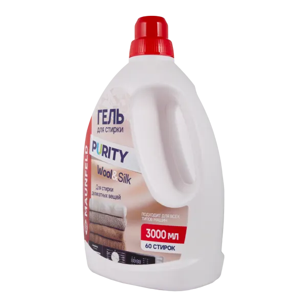 Гель для стирки Maunfeld Purity Wool&Silk 3000мл MWL3000PD Белый Гель для стирки Maunfeld Purity Wool&Silk 3000мл MWL3000PD Белый