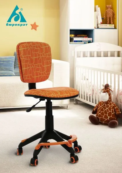 Кресло детское Бюрократ CH-204-F оранжевый жираф крестов. пластик подст.для ног Кресло детское Бюрократ CH-204-F оранжевый жираф крестов. пластик подст.для ног