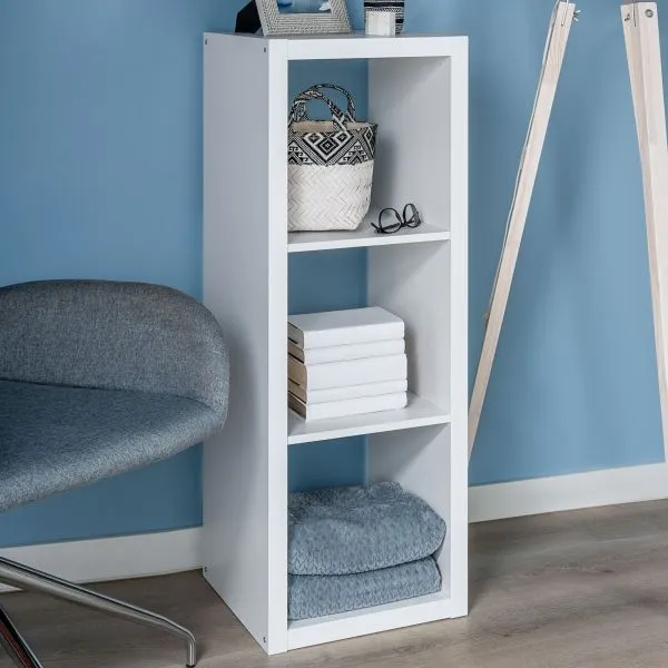 S00012 Фора 3 стеллаж 112х41х38, белый