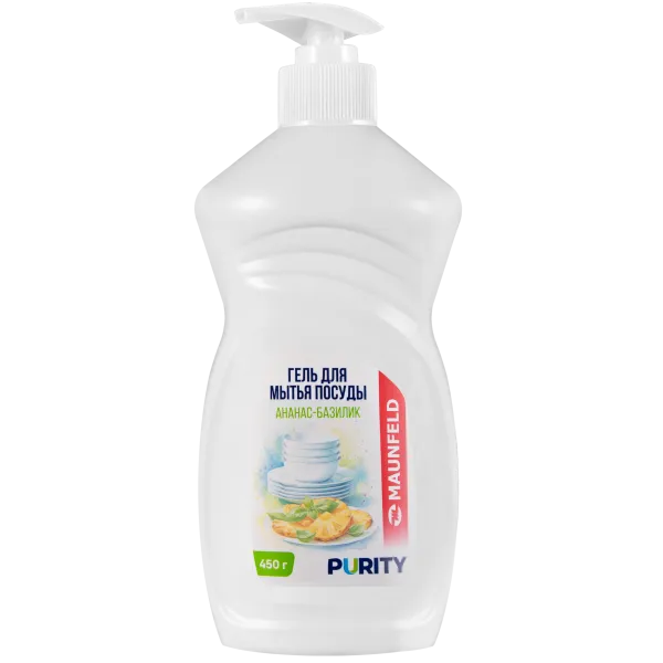 Гель для мытья посуды Maunfeld Purity Ананас и базилик 450г MVM450PB
