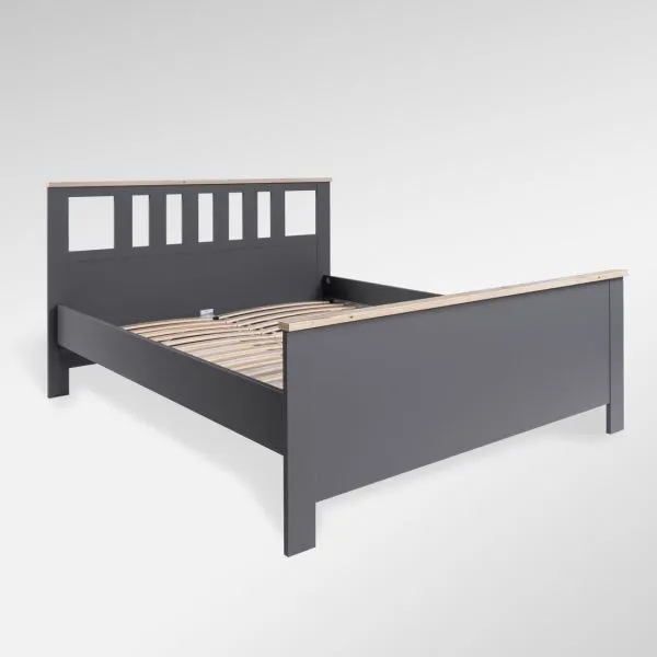 2.08.04.070.15 САГА кровать двойная 160х200 серая/ясень 2.08.04.070.15 САГА кровать двойная 160х200 серая/ясень