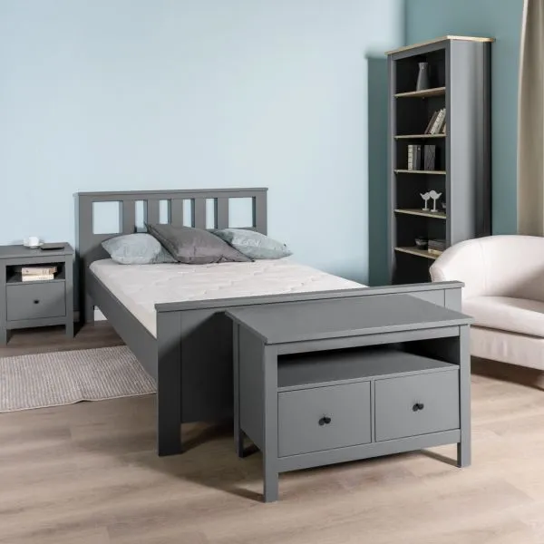 2.08.04.060.4 САГА кровать двойная 140х200 серая 2.08.04.060.4 САГА кровать двойная 140х200 серая