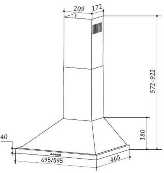 Кухонная вытяжка MAUNFELD Line T 50 Белый