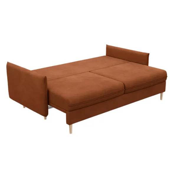 СКАНДИ Диван тканевый прямой терракотовый