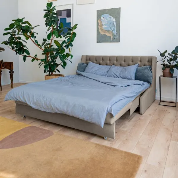 РИЧМОНД Складная кровать серо-бежевая, 200