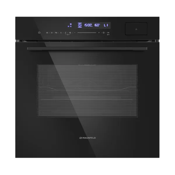 Шкаф духовой электрический с паром MAUNFELD MEOR7216STFB Черный/черная фурнитура