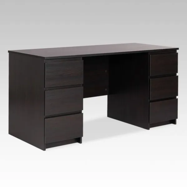 2.03.06.040.5 КАСТОР стол письменный 6 ящиков 151х65 RU Дуб Венге 2.03.06.040.5 КАСТОР стол письменный 6 ящиков 151х65 RU Дуб Венге