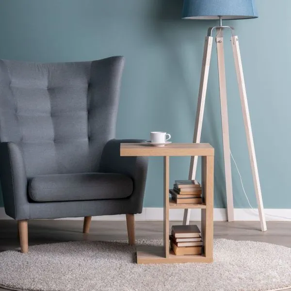 S00845 Энкель Т приставной стол 47х60х30, дуб беленый