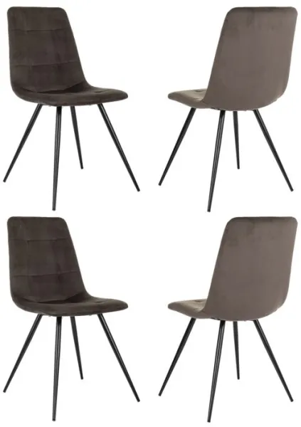 Стул для дома Бюрократ CH-K1_4 комплект 4шт коричневый Holland 74 металл черный на ножках (CH-K1_1/HL74_4)