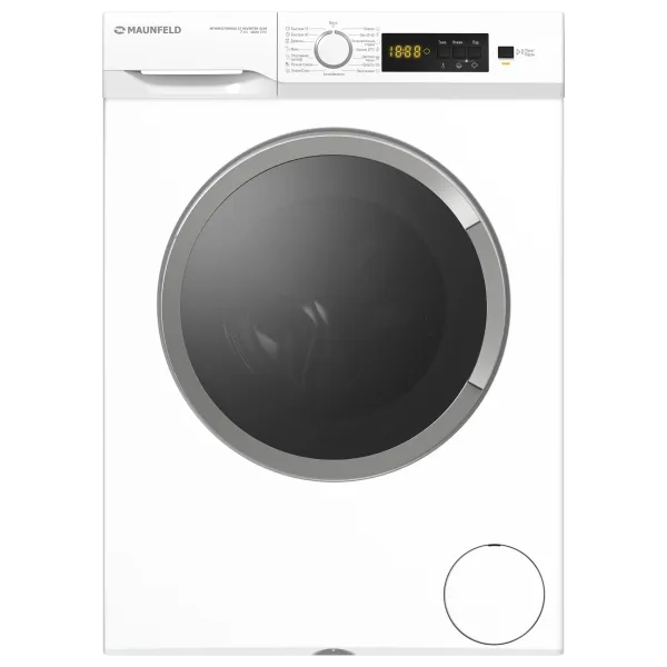 Стиральная машина с инвертором и паром MAUNFELD MFWM127WH100 ST INVERTER SLIM Белый