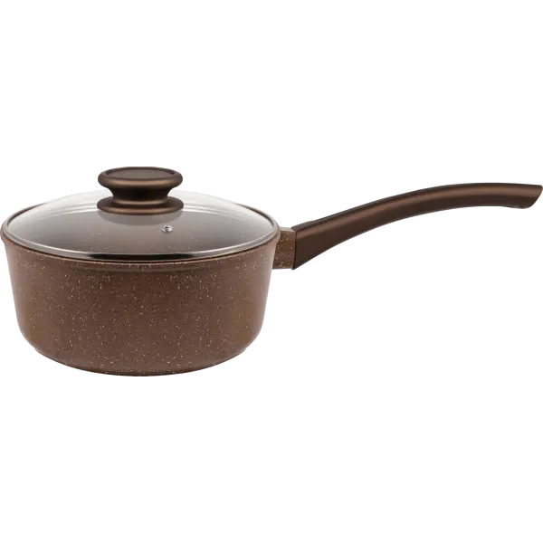 Ковш MAUNFELD CARMEL MF18CRM01SP из литого алюминия со стеклянной крышкой, 18 см, 1,6 л Коричневый Ковш MAUNFELD CARMEL MF18CRM01SP из литого алюминия со стеклянной крышкой, 18 см, 1,6 л Коричневый