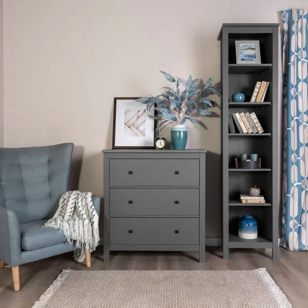 2.08.02.020.4 САГА комод 3 ящика серый 2.08.02.020.4 САГА комод 3 ящика серый