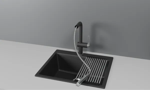 GR-8169, ЧЕРНЫЙ, СМЕСИТЕЛЬ КУХОННЫЙ С ВЫДВИЖНЫМ ИЗЛИВОМ GR-8169, ЧЕРНЫЙ, СМЕСИТЕЛЬ КУХОННЫЙ С ВЫДВИЖНЫМ ИЗЛИВОМ