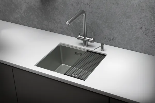 KS-5045U, СТАЛЬ МАТОВАЯ , стальная кухонная мойка KITCHEN SPACE