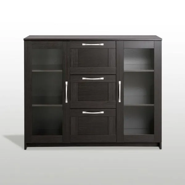 2.02.03.380.5 СИРИУС тумба 2 двери со стеклом и 3 ящика 117х95 Дуб Венге RU 2.02.03.380.5 СИРИУС тумба 2 двери со стеклом и 3 ящика 117х95 Дуб Венге RU