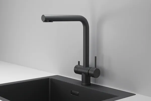 KS-7011, ЧЕРНЫЙ МАТОВЫЙ, СМЕСИТЕЛЬ КУХОННЫЙ