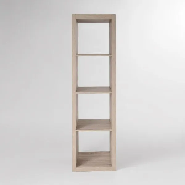 S00630 Фора 4Л стеллаж 146x41х38, дуб беленый