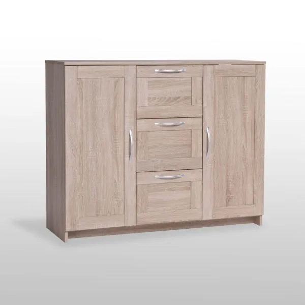 2.02.03.340.3 СИРИУС тумба 2 двери и 3 ящика 117х95 сонома RU 2.02.03.340.3 СИРИУС тумба 2 двери и 3 ящика 117х95 сонома RU