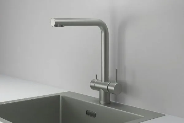 KS-7011, МАТОВАЯ СТАЛЬ, СМЕСИТЕЛЬ КУХОННЫЙ KITCHEN SPACE