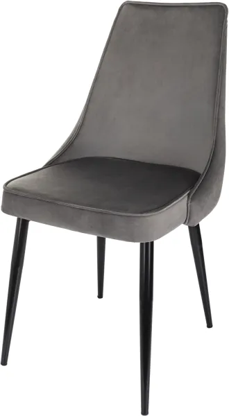 Стул для дома Бюрократ CH-K4 т.серый Holland 18 металл черный на ножках (CH-K4_1/HL18)