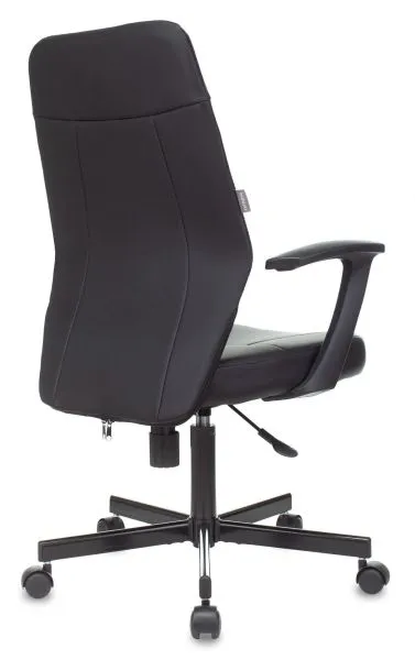 Кресло Бюрократ CH-605 черный экокожа крестов. металл черный