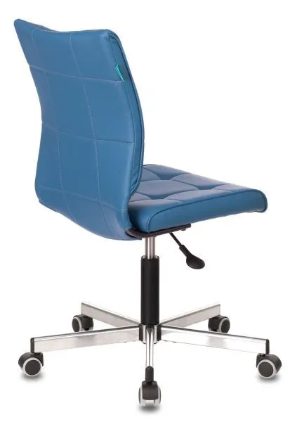 Кресло Бюрократ CH-330M синий Orion-03 экокожа крестов. металл хром Кресло Бюрократ CH-330M синий Orion-03 экокожа крестов. металл хром