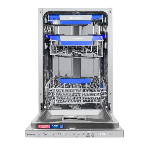 Посудомоечная машина MAUNFELD MLP45330T Smart Beam Inverter Wi-Fi с автооткрыванием и проекцией таймера на пол Нержавеющая сталь Посудомоечная машина MAUNFELD MLP45330T Smart Beam Inverter Wi-Fi с автооткрыванием и проекцией таймера на пол Нержавеющая сталь