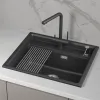 KS-6003i, ЧЁРНЫЙ, кухонная мойка, кварц