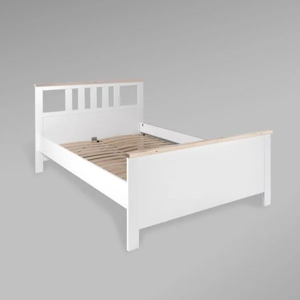 2.08.04.060.14 САГА кровать двойная 140х200 белая/ясень 2.08.04.060.14 САГА кровать двойная 140х200 белая/ясень