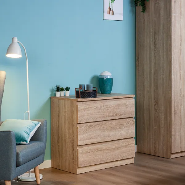 2.05.02.040.3 МАЛЬТА комод 3 ящика 80х76 сонома RU 2.05.02.040.3 МАЛЬТА комод 3 ящика 80х76 сонома RU