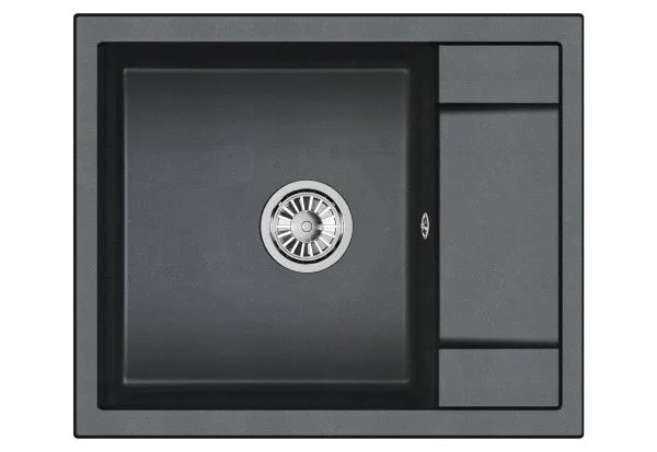 6002, ГРАФИТ (ЧЁРНО-СЕРЫЙ), кухонная мойка, кварц