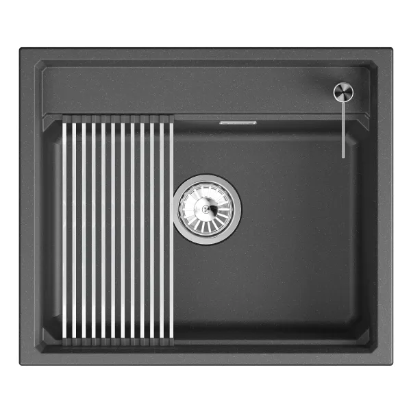 KS-6003i, АРКТИК (БЕЛЫЙ), кухонная мойка, кварц