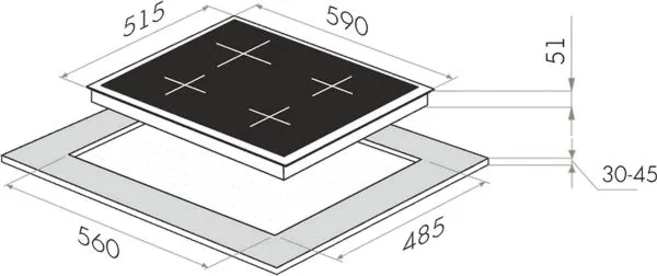 Газовая варочная панель MAUNFELD EGHE.64.33CB2\G Черный Газовая варочная панель MAUNFELD EGHE.64.33CB2\G Черный