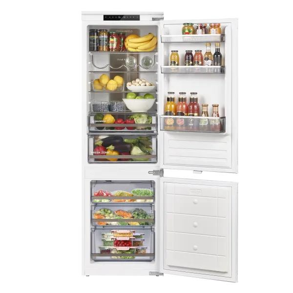 Встраиваемый холодильник NO FROST с инвертором MAUNFELD MBF17754NFWHGR LUX Inverter Белый