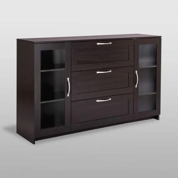 2.02.03.370.5 СИРИУС тумба 2 двери со стеклом и 3 ящика 156х95 Дуб Венге RU 2.02.03.370.5 СИРИУС тумба 2 двери со стеклом и 3 ящика 156х95 Дуб Венге RU