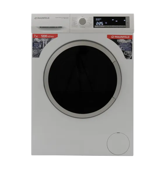 Стиральная машина с инвертором и паром MAUNFELD MFWM127WH200 ST INVERTER SLIM Белый