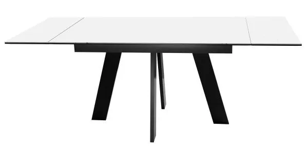 Стол DikLine DKM140 Керамика Mono white (белый матовый)/подстолье черное