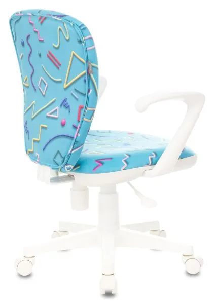 Кресло детское Бюрократ KD-W10AXSN голубой Sticks 06 крестов. пластик пластик белый Кресло детское Бюрократ KD-W10AXSN голубой Sticks 06 крестов. пластик пластик белый