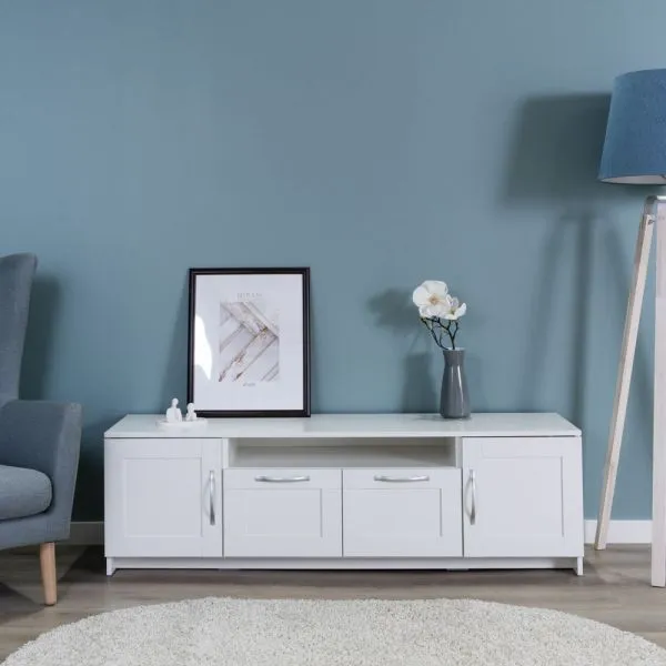 2.02.03.330.1 СИРИУС тумба 2 двери и 2 ящика 156х47 белая RU 2.02.03.330.1 СИРИУС тумба 2 двери и 2 ящика 156х47 белая RU