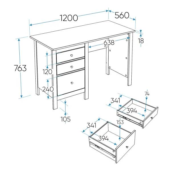 2.08.06.160.1 САГА стол письменный 120х56 белый 2.08.06.160.1 САГА стол письменный 120х56 белый