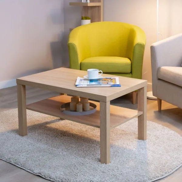 S00807 Энкель 82 журнальный cтол 82x50x45, дуб беленый