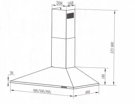 Кухонная вытяжка MAUNFELD Cork 60 Нержавеющая сталь