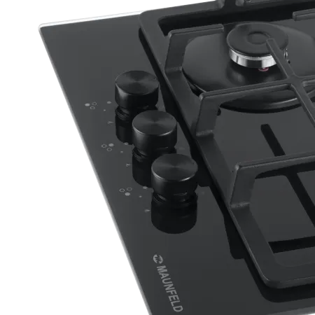 Газовая варочная панель MAUNFELD EGHG.43.33C Черный/черная фурнитура Газовая варочная панель MAUNFELD EGHG.43.33C Черный/черная фурнитура