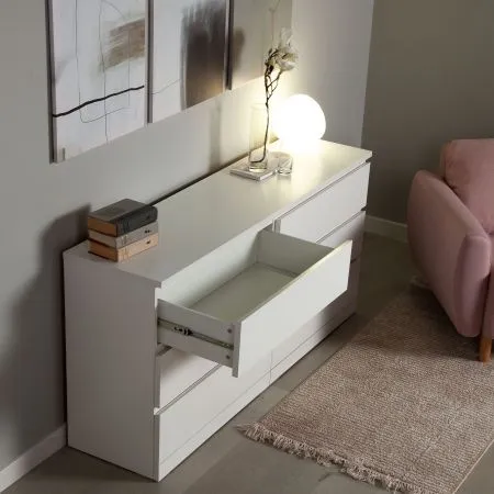 S00296 Варма 6Д комод 160х77х40, белый